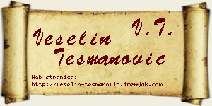Veselin Tešmanović vizit kartica